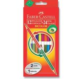 Faber Castell 120612 Bicolor Çift Taraflı Kuru Boya Kalemi