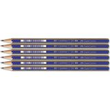 Faber-Castell 1221 Dereceli 2B Resim Kalemi 6'lı Set Sanat ve Teknik Çizimler İçin Uygun