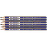 Faber-Castell 1221 Dereceli Resim Kalemi 2B 6'lı Mavi Renkli Yüksek Kalite Kalem Seti