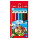 Faber Castell 12'li 12 Renk Kuru Boya Kalemi Karton Kutu Boya Kalemi
