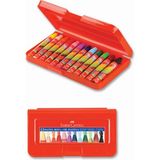Faber-Castell 12'lı Altıgen Pastel Boya Seti Renkli Plastik Kutu Ölçülerle Kullanıma Uygun