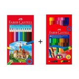 Faber-Castell 12'li Kuru Boya Faber-Castell 30 Renk Eğlenceli Keçeli Kalem