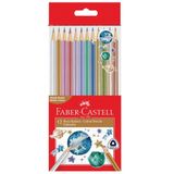 Faber Castell 12'li Metalik Renkler Üçgen Boya Kalemi