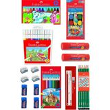 Faber-Castell 12'li Okul Seti Renkli Kalemler ve Boyalarla Eğlenceli Öğrenme Deneyimi