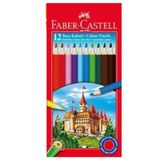 Faber Castell 12'li Pastel Renkler Kuru Boya Kalemi