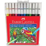 Faber-Castell 12'li Poşet Keçeli Kalem