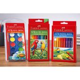 Faber-Castell 12’li Sulu Boya + 12’li Kuru Boya + 12’li Pastel Boya Set