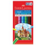 Faber Castell 12'li Tam Boy Karton Kutu Kuru Boya Kalemi