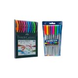 Faber Castell 1425 10 'lu Renkli Tükenmez Kalem + Pensan Tribal 8'li Tükenmez Kalem