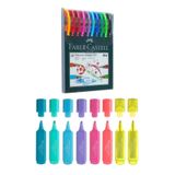 Faber-Castell 1425 10 Renk Tükenmez Kalem + Faber Textliner 1546 Fosforlu Kalem 6+2