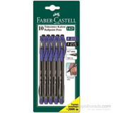 Faber Castell 1425 5 Siyah 5 Mavi 10'lu Tükenmez Kalem