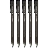 Faber-Castell 1425 Auto Basmalı Tükenmez Kalem 1.0 Siyah 5'li Set Renkli Yazım İçin