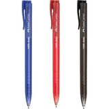 Faber-Castell 1425 Auto Mavi Siyah Kırmızı Tükenmez Kalem 3'lü Karışık Set