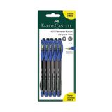 Faber Castell 1425 Auto Tükenmez Kalem 10'lu Set – 1.0 mm İğne Uç, Siyah & Mavi Renk