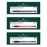 Faber Castell 1425 İğne Uç 10 Mavi 10 Kırmızı 10 Siyah Tükenmez Kalem