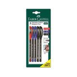 Faber Castell 1425 Renkli Kalem 5 Li Set ( 2 Mavi.1 Kırmızı 3 Siyah )