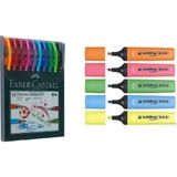 Faber-Castell 1425 Tükenmez Ailesi 10'Lu Poşet + Edding Fosforlu Kalem E-344 5 Li Poşet Ed344P599