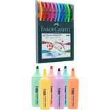 Faber-Castell 1425 Tükenmez Kalem 10 Renk + Mikro MK-605 Pastel Fosforlu 6'lı