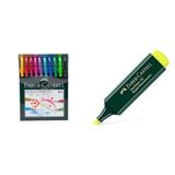 Faber-Castell 1425 Tükenmez Kalem 10'lu & Faber-Castell Fosforlu Sarı Kalem Seti