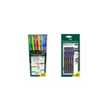Faber-Castell 1425 Tükenmez Kalem 6'Lı Renk Ve 1425 Siyah Ve Mavi 5'Er Adet