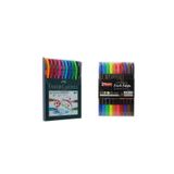 Faber Castell 1425 Tükenmez Kalem Ailesi 10 lu + 10 Lu Çift Uçlu Fineliner Keçeli Kalem Set