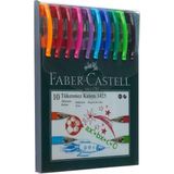 Faber-Castell 1425 Tükenmez Kalem Ailesi 10 Renkli Kalem Seti Ergonomik Tasarım