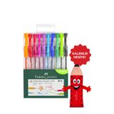 Faber Castell 1425 Tükenmez Kalem Seti, 10 Farklı Renk, Rahat ve Yumuşak Yazım, Ergonomik Tutuş,Kalemlik Hediyeli