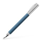 Faber-Castell 147140 - Dolma Kalem Ambition Değerli Reçine, Mavi, Uç Genişliği M, 1 Dolma Kalem, Hediye Paketi Dahil