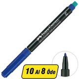 Faber-Castell 1525 Permanent Asetat Kalem Mavi M Uç - 10 Al 8 Öde