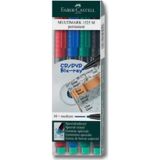 Faber-Castell 152504 Asetat Kalemi M 4 Renk (Cd Kalemi)