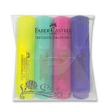 Faber Castell 1546 Şeffaf Gövde Pastel Renkler 4'lü Fosforlu Kalem