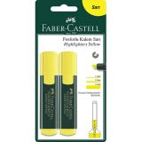 Faber-castell 1548 Fosforlu Kalem Sarı 2 Li Blister Turkuaz
