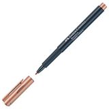 Faber-Castell 160752 - Metalik keçeli kalem, fiber uçlu, 1,5 mm çizgi kalınlığı, birçok yüzey için uygundur, metalik efektli bakır cobana bronz