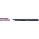 Faber-Castell 160790 - Metalik Marker kalem, fiber uçlu, 1,5 mm çizgi kalınlığı, birçok yüzey için uygundur, metal efektli Berry Nice lila