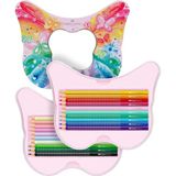 Faber-Castell 20 Renk Kuru Boya Kelebek Teneke Kutulu 1 Paket 20 Li Kuruboya Ana Renkler ve Pastel Renkler Okul Resim - Renkli - Standart