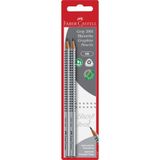Faber-Castell 217497 - Kurşun kalem Grip 2001, sertlik derecesi HB, 2'li set