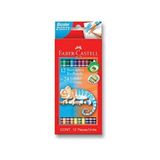 Faber-Castell 24 Renk Bicolor Boya Kalemi Seti 12 Parça Dayanıklı ve Yumuşak Uçlu