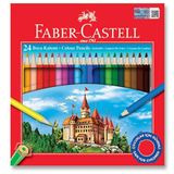 Faber Castell 24 Renk Karton Kutu Kuru Boya Kalemi