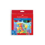 Faber Castell 24 Renk Suluboya Kalemi Seti, Canlı ve Parlak Renkler, Karton Kutulu Boya Seti, Yumuşak Uçlu