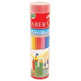 Faber Castell 24 Renk Tam Boy Metal Tüpte Kuru Boya Kalemi + Metal Kalemtıraş Seti