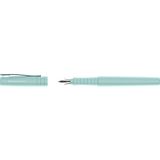 Faber-Castell 241009 dolma kalem Poly Pen, Karayip mavisi gövde, orta tüy, ergonomik kavramalı geri dönüştürülmüş plastikten yapılmıştır, akıcı yazma, öğrenciler için ideal