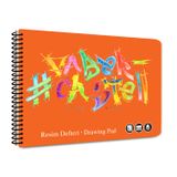 Faber-Castell 25x35 cm 15 Yaprak Logo Spiralli PP Kapak Resim Defteri - 0477 Turuncu