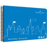 Faber-Castell 25x35 cm Spiralli PP Kapak Resim Defteri 30 Yaprak - 400036 Mavi