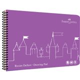 Faber-Castell 25x35 cm Spiralli PP Kapak Resim Defteri 30 Yaprak - 400036 Mor