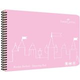 Faber-Castell 25x35 cm Spiralli PP Kapak Resim Defteri 30 Yaprak - 400036 Pembe