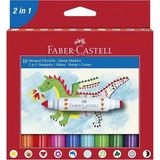 Faber-Castell 2in1 Jumbo Keçeli Kalem 10 Renk 155170 Parça Sayısı ile Renkli ve Eğlenceli Çizim