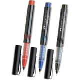 Faber-Castell 3 Renk(Kırmızı, Mavi, Siyah) Iğne Uçlu 0,5 Roller Kalem Yeni Nesil/üretim Üçgen Ergonomik Tutuş - Karışık-Çok Renkli - Standart