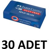 Faber-Castell 30 Adet Mavi Dust-Free Sınav Silgisi Ergonomik Tasarım ile Kullanıcı Dostu