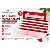 Faber-Castell 321 Kırmızı Kopya Kalemi 12 Li Paket Silinmez Kırmızı Kurşun Kalem