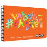 Faber-Castell 35x50 cm 15 Yaprak Logo Spiralli PP Kapak Resim Defteri - 0478 Turuncu